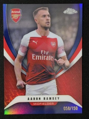 2025/26 Topps Chrome Arsenal Set Aaron Ramsey Blue /150 #39