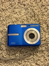 Samsung S860 Compact Blue Digital Camera 8.1MP 2.4" Display Tested Works