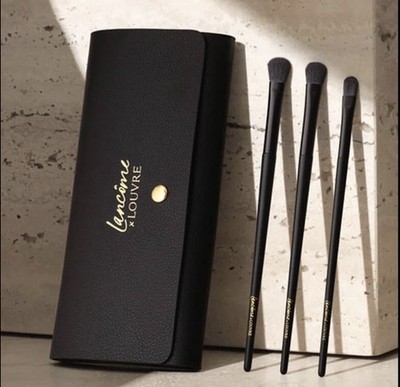 Lancome x Louvre Limited Edition 3 Pc Brush Set with Pouch