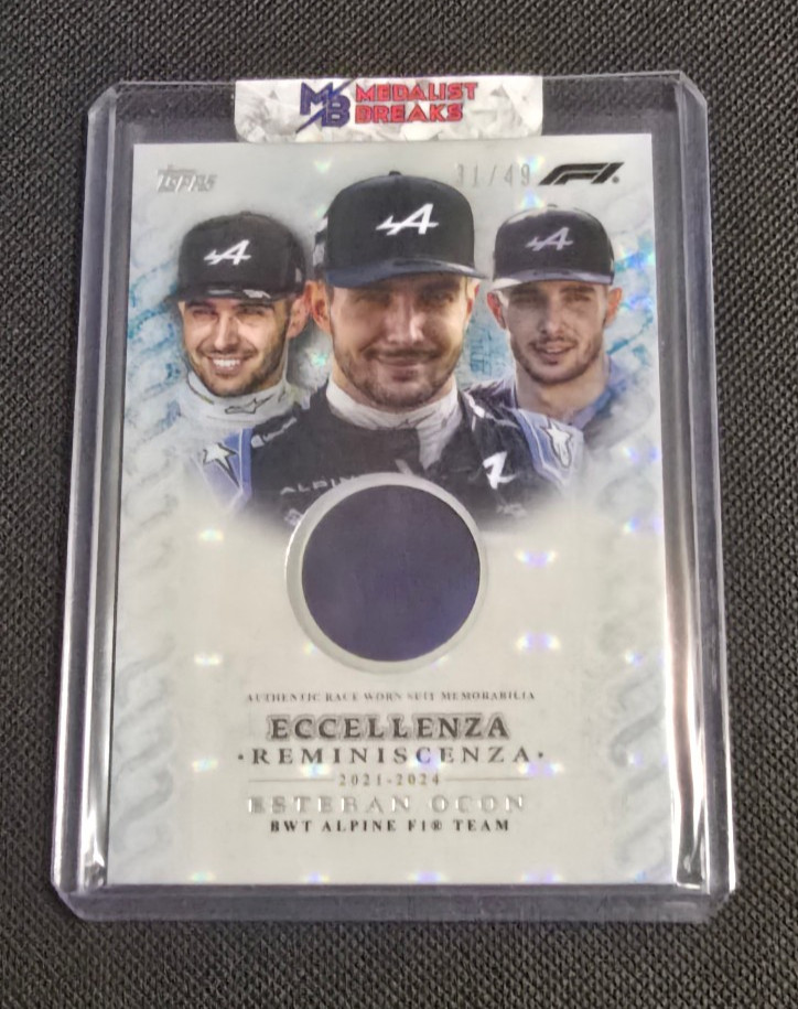 2024 Topps F1 Eccellenza Esteban Ocon BWT Alpine Reminiscenze Relic /49