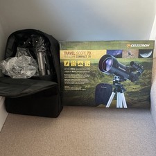 Celestron Travel Scope 70 Portable Telescope with Tripod Box Included