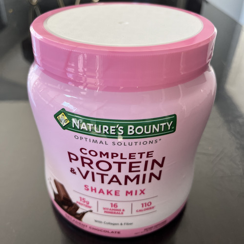 Nature's Bounty Complete Protein And Vitamin Shake Mix Decadent Chocolate 16 oz.
