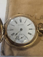 American Waltham Watch Co. 15 Jewel Pocket Watch Gold Filled J Boss Estate Runs
