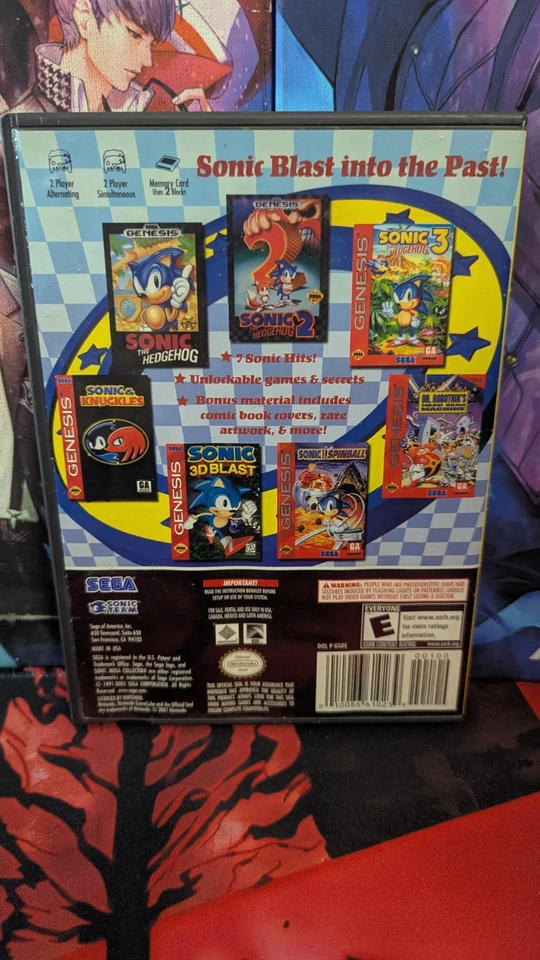 Sonic Mega Collection (GameCube, 2002) - Complete CIB W/ Manual Tested Working  - Image 3 of 4