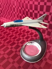 Vintage Soviet MIG-21 Jet Plane Ashtray Aircraft Model Desk Souvenir Aviation