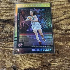 2025 Panini Caitlin Clark Chronicled #3 Yellow Holo Two Milestones In One Night