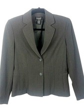 Rafaella 6 Gray Blazer Jacket Lined Two Button Lightweight