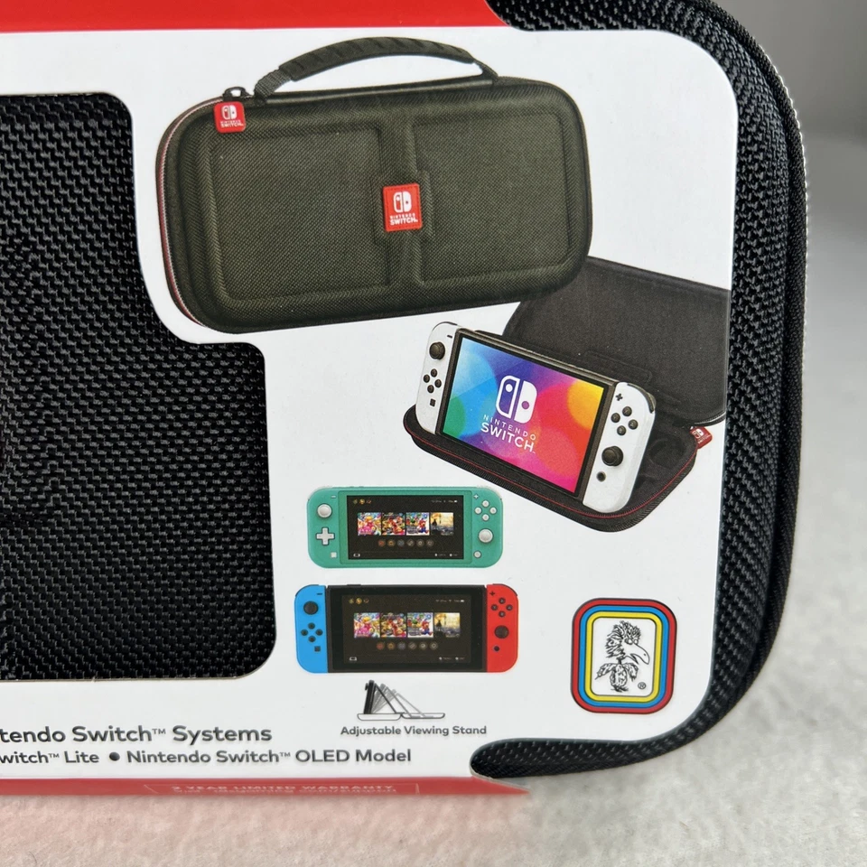 Estuche de transporte Nintendo Switch NNS40 RDS Industries negro y rojo nuevo con etiquetas Foto 4 de 4