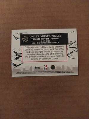 2025-26 Topps - Collin Murray-Boyles #CC-9 Clutch City Prospects