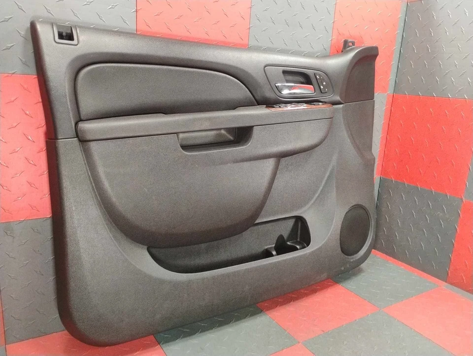 Panel de moldura de puerta interior del conductor delantero izquierdo Silverado Sierra 10-14 OEM (ébano) Foto 3 de 4