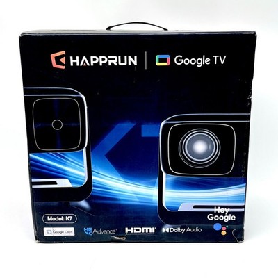 Happrun Desktop Video Projector With Built In Google TV Model K7 - Gray
