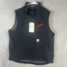 Carhartt Super Dux Vest Mens Large Black Softshell Insulated Workwear AHOD