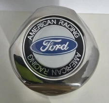 3.27 Set 4 American Racing Polished Stainless Steel Ford Wheel Center Caps High