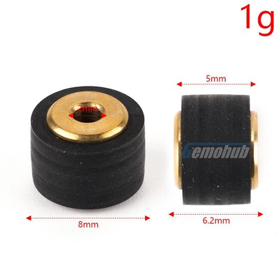 #ad 2PCS 8×6.2×5×2mm Pinch Roller Wheel Tape Recorder Rubber Pressure Belt Pulleys $30.99