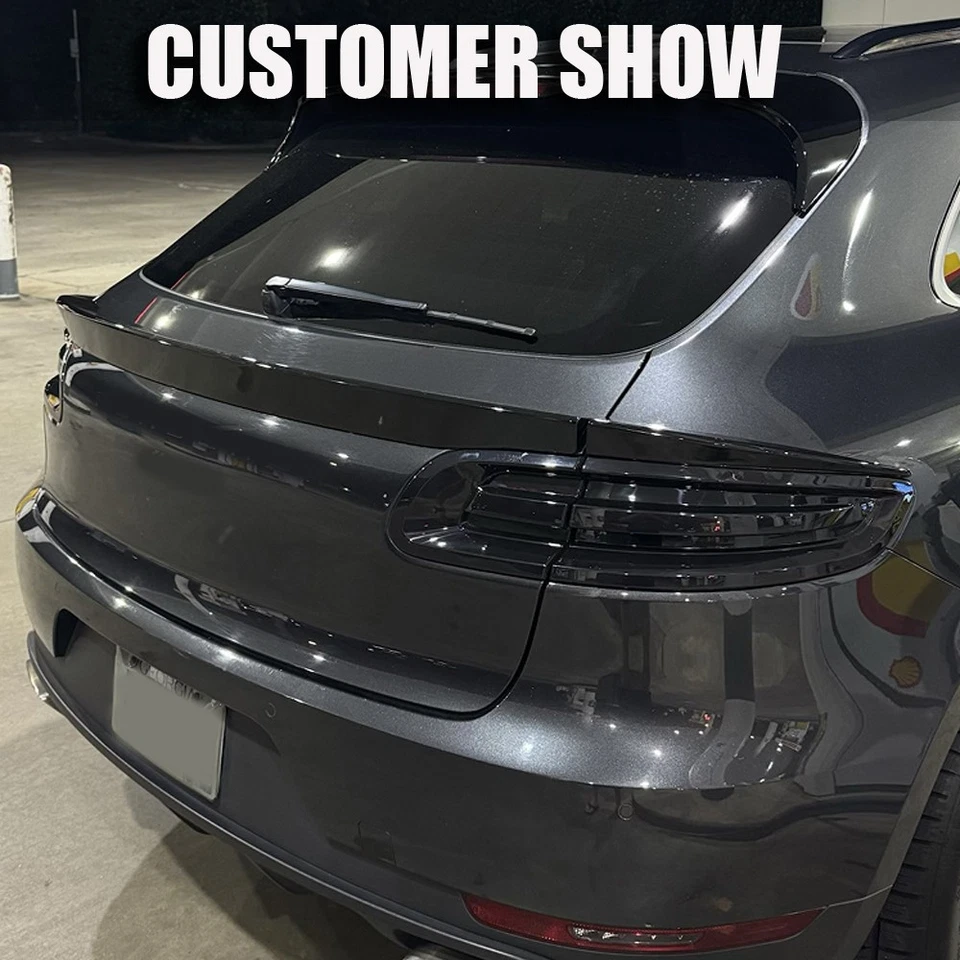 Alerón trasero negro brillante para Porsche Macan SUV 2014-2017 labio del ala media Foto 4 de 4