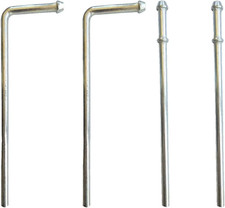 4 Pcs Exhaust Hanger Rods Weld On,Universal Use,2 Pcs Straight 9.7" Long,2 Pcs