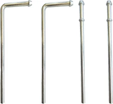 4 Pcs Exhaust Hanger Rods Weld On,Universal Use,2 Pcs Straight 9.7" Long,2 Pcs