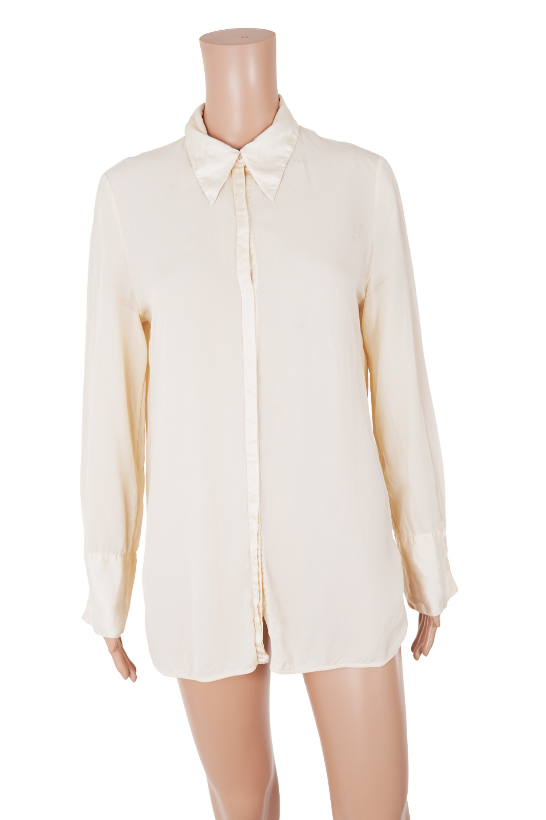Vintage La Perla Camicia 100% Seta Avorio Made in Italy Donna M Minimal Chic