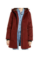 Pendleton Women's Beverly Anorak Wool Blend Hooded Coat in Fired Brick XS- NWT
