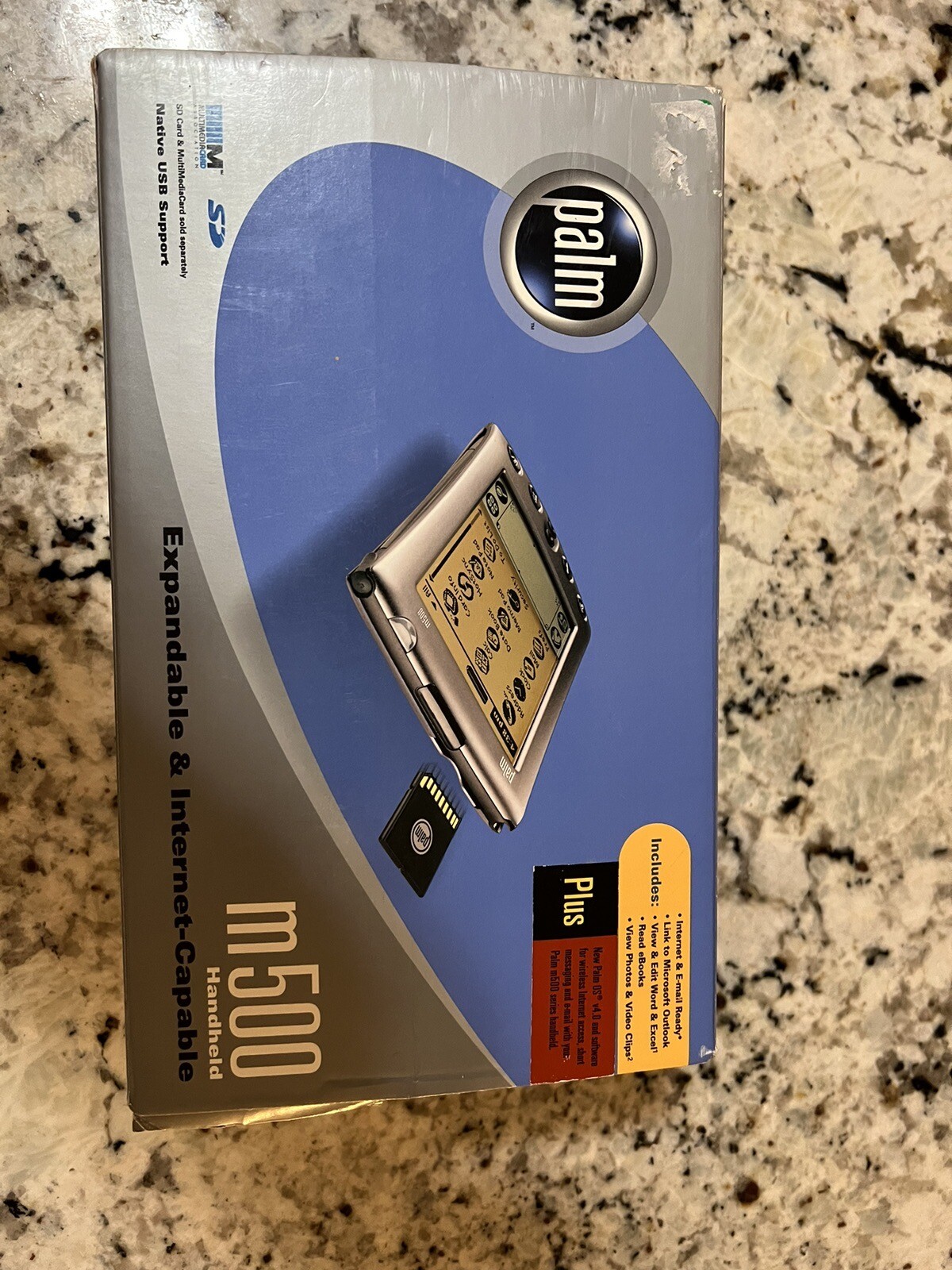 Palm m500 Gray Handheld PDA Pilot Pocket PC Organizer Bundle W/box No