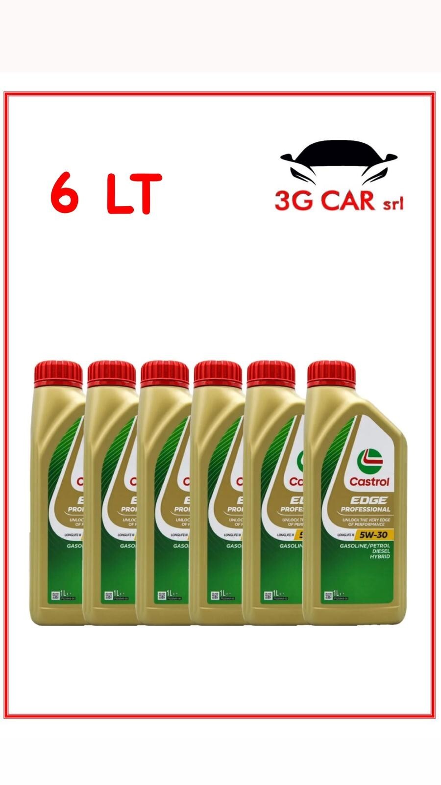 6 LT. CASTROL EDGE OLIO MOT. PROFESSIONAL LONGLIFE III 5W30 50400/50700 C3 AUDI