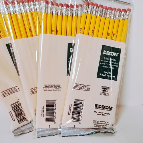 NEW 4 Packs of Dixon #2 Yellow Pencils Wood Cased Black Core HB 10-Count 14400 - Picture 4 of 4