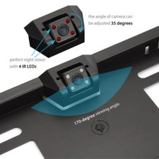 Kit Portatarga con Telecamera 170° + Specchietto Retrovisore Monitor 4.3" HD - Miniatura 4