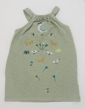 Tea Collection Toddler Summer Sun Dress Embroidered Birds & Nature Green Size 2T