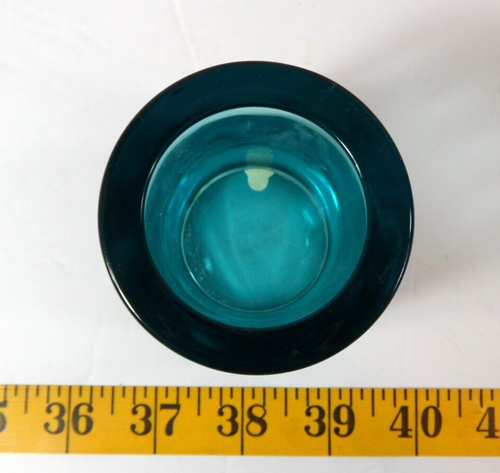 VTG iittala KIVI Marimekko Sea Blue Votive Tealight Candle Holder 2.5" Sticker - Picture 2 of 4