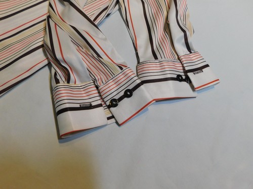 DISCO SHIRT VTG 70s ROCKABILLY HIPSTER HIPPIE STRIPE JOEL DAGGER COLLAR MENS L - Picture 12 of 12