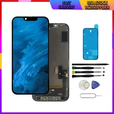 USA For iPhone 14 Soft OLED Display Touch Screen Digitizer Frame Assembly +Tools