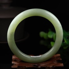59mm Grade A 100% Natural Green Jade Bracelet Bangle Chinese Xiu Jade RS4695