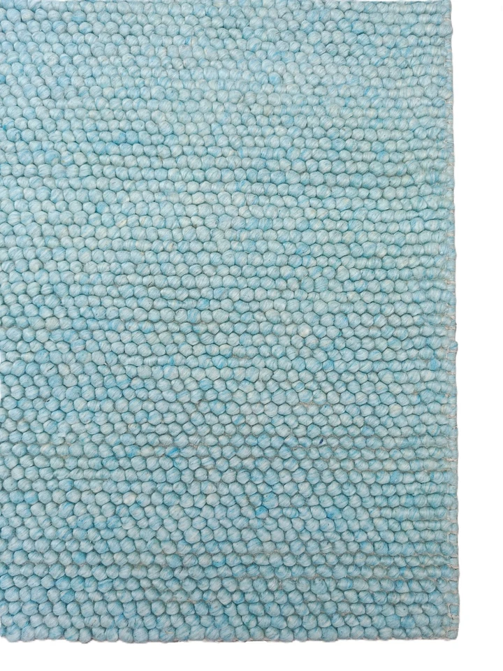 Coastal Charm: 6x9 Aqua Blue Hand Woven Area Rug –Serene Elegance for Your Home - Image 3 of 4