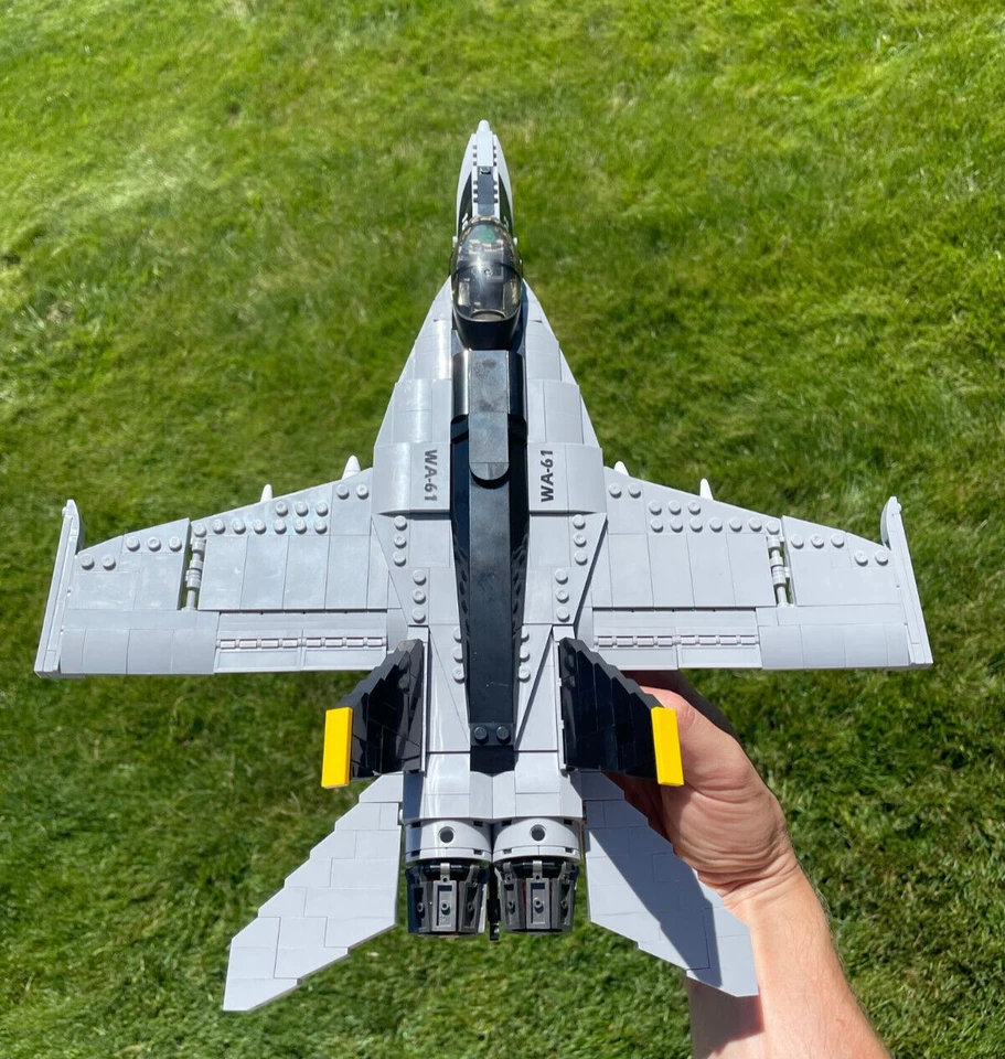 F18 Hornet Fighter Jet Building Blocks Military MOC Aircraft Bricks Model - Image 2 of 4