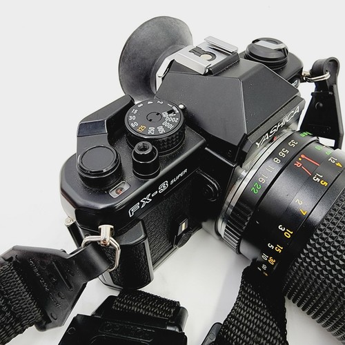 Vintage YASHICA FX-3 SUPER 2000 35mm SLR Film Camera w/Manual Flash 35-70 Japan - Picture 5 of 12