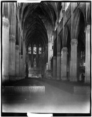 Manhattan NY interior nave St Patrick s Cathedral Historic ca 1900 Old Photo