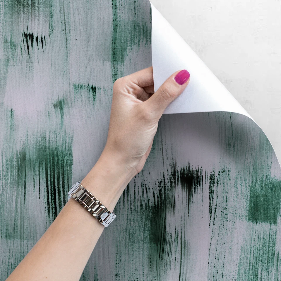 Modern Brush Touch Non-Woven wallpaper Watercolor wall mural Abstract Home decor - Image 3 of 4