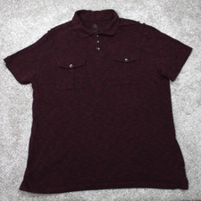 Rock Republic Shirt Mens XL Red/Black Iconic Polo Short Sleeve Cotton Pullover