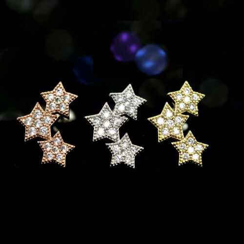 Gem Crystal Ear Cartilage Helix Ring Bar Stud Ear Cuff Climber Piercing Earring - Picture 60 of 268