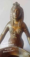 Egyptian Pharoahess Goddess Sculpture Incense Burner VANTINE'S Made in France