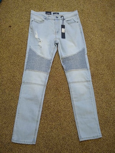 Fashion Nova Men's Ollie Moto Jeans 