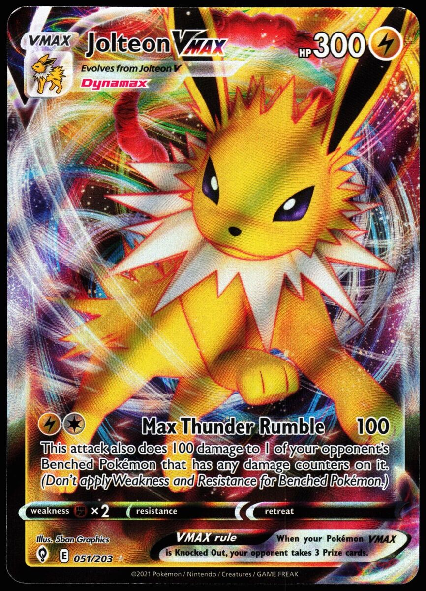 Carta Pokemon Jolteon VMAX Português 051/203 Card Original Copag - Céus em  Evolução - Pronta Entrega