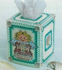 SUMMER ANGEL TISSUE BOX COVER HOME DECOR PLASTIC CANVAS PATTERN INSTRUCTIONS