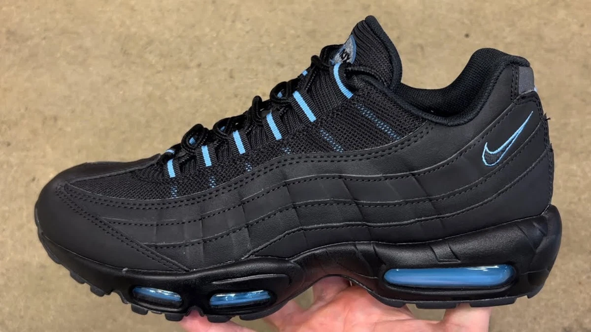 Zapatos Nike Air Max 95 negros azul universitario antracita para hombre talla FJ4217 002 NUEVOS