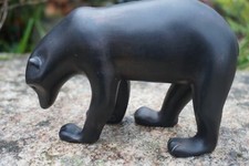 RE0468 PROMO %  OURS BRUN POMPON FIGURINE FRANCOIS POMPON  BLANC  MUSEE 14 CM