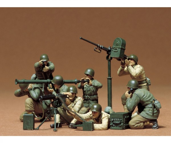 Tamiya 300035086 1:35 Us Mg/MöRser Trupp(8) Figuren-Set Us Infanterie Soldaten-image