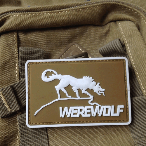 Tactical WEREWOLF USA ARMY Military 3D PVC PATCH Hook Loop BADGE - Picture 1 of 5