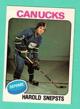 (1) HAROLD SNEPSTS 1975-76 O-PEE-CHEE # 396 CANUCKS ROOKIE VG CARD (H5006)