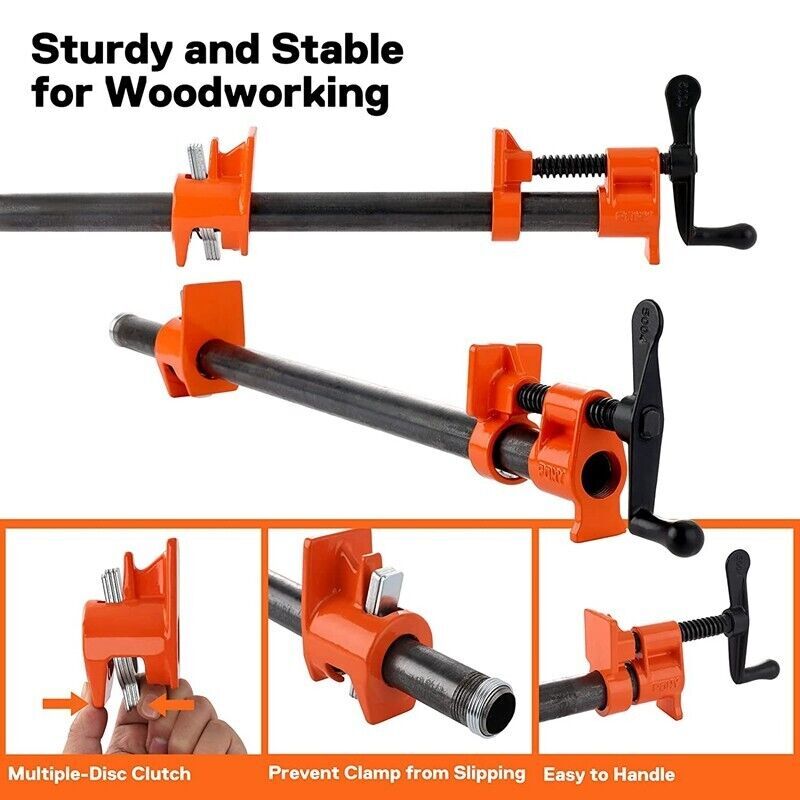3/4 Inch Wood Gluing Pipe Clamp Set With 30 Metal Jamaica