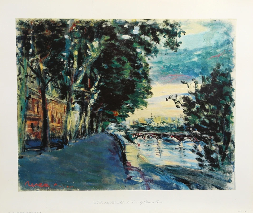 Dimitrie Berea, Le Pont Des Arts Au Quai De Louvre, Affiche - Photo 1/1